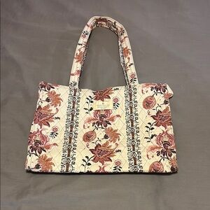 Floral Quilted Tote Bag